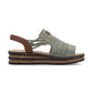 Rieker Casual Wedge Sandal 62962-52 GREEN