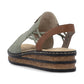 Rieker Casual Wedge Sandal 62962-52 GREEN