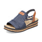 Rieker Casual Wedge Sandal 62962- NAVY