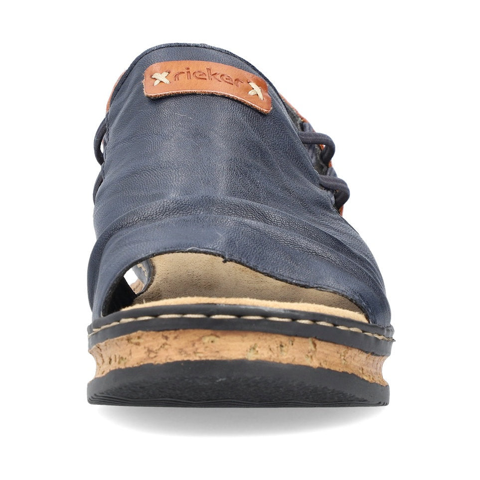 Rieker Casual Wedge Sandal 62962- NAVY