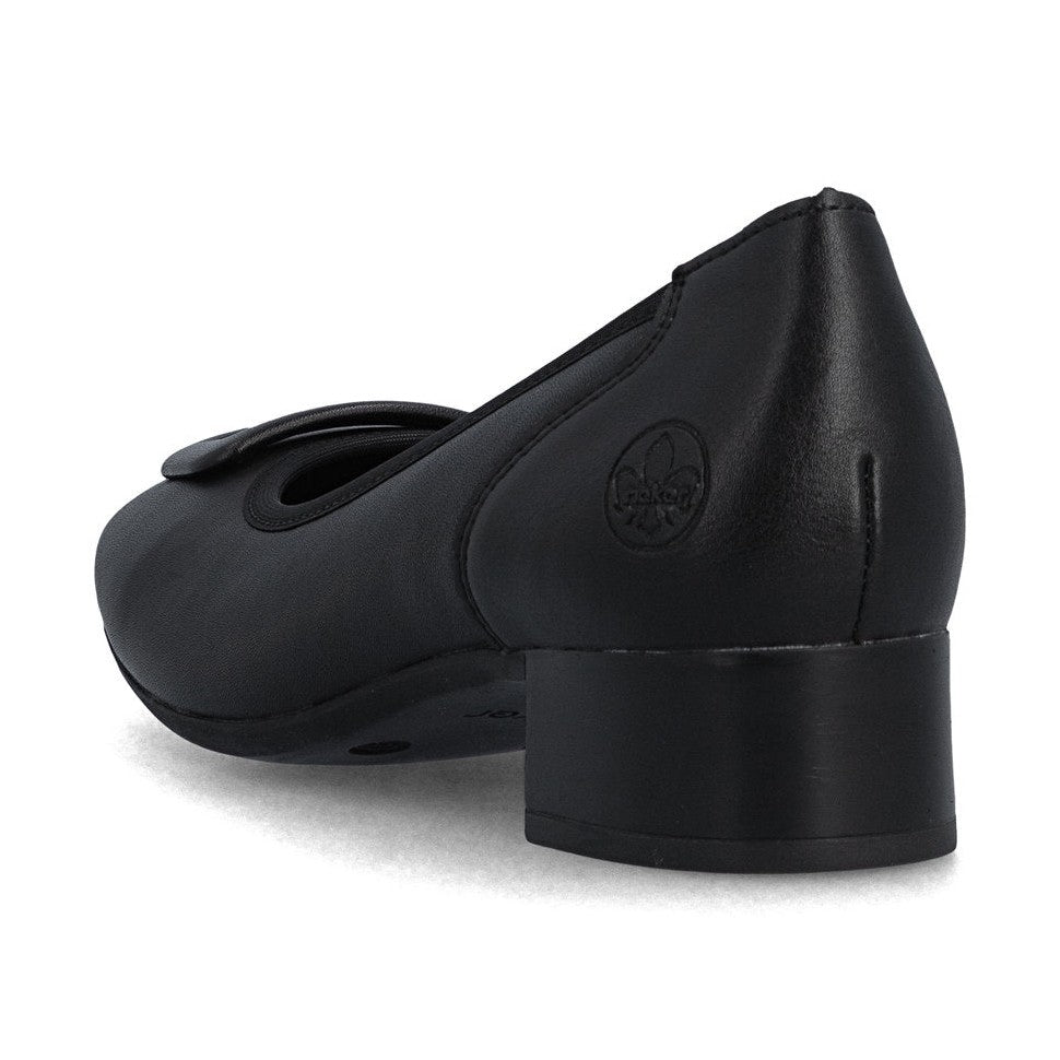 Rieker Classic Low Heeled Court Shoe 43453-00 BLACK