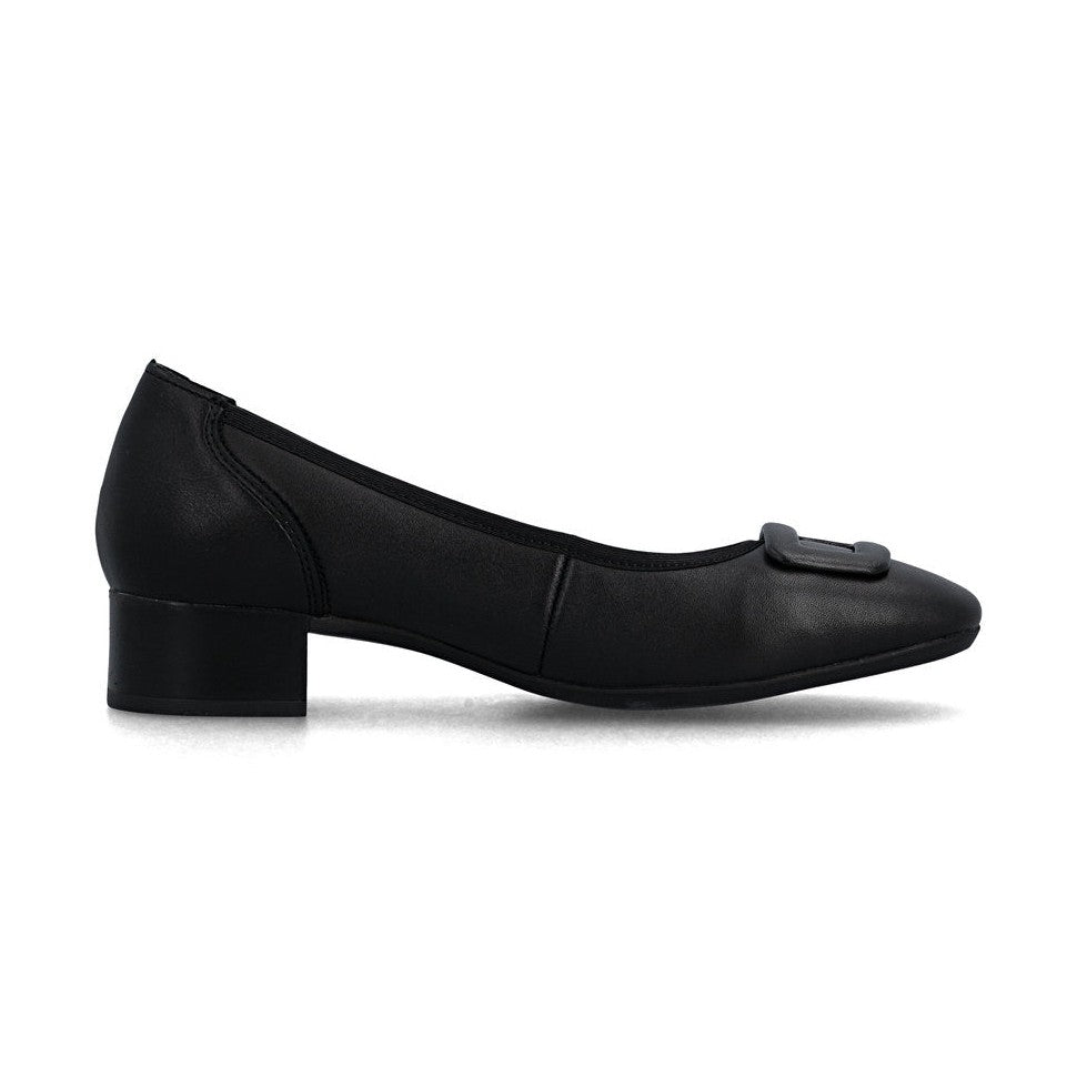 Rieker Classic Low Heeled Court Shoe 43453-00 BLACK
