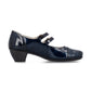 Rieker Classic Patent Leather Bar Shoe 41758-14 NAVY