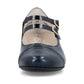 Rieker Classic Patent Leather Bar Shoe 41758-14 NAVY