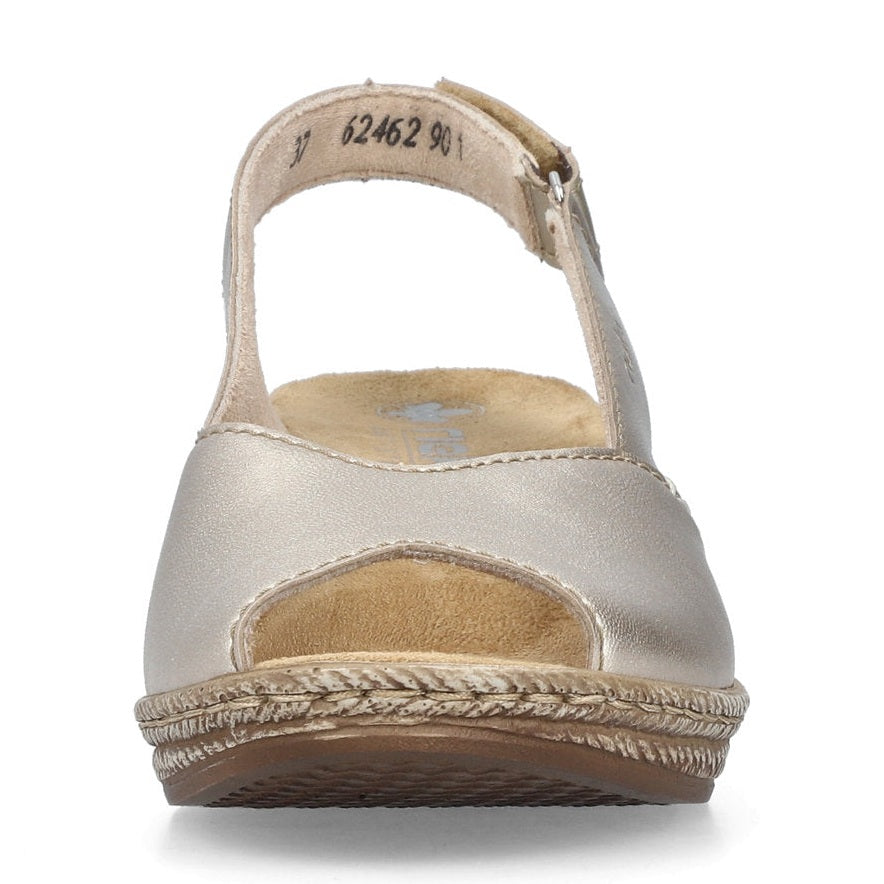 Rieker Classic Wedge Sandal 62462-90 LIGHT GOLD