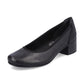 Rieker Court Shoe in leather 41650-00 BLACK