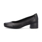 Rieker Court Shoe in leather 41650-00 BLACK