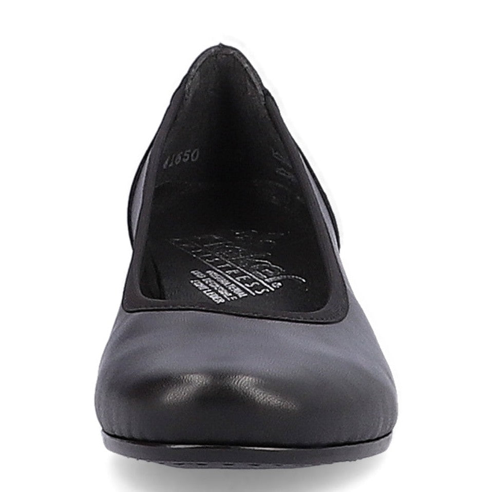 Rieker Court Shoe in leather 41650-00 BLACK
