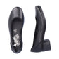 Rieker Court Shoe in leather 41650-00 BLACK