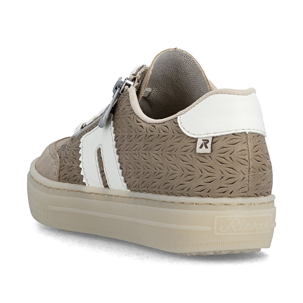 Rieker Cupsole Trainer With Lace And Zip L5903-20 CAMEL