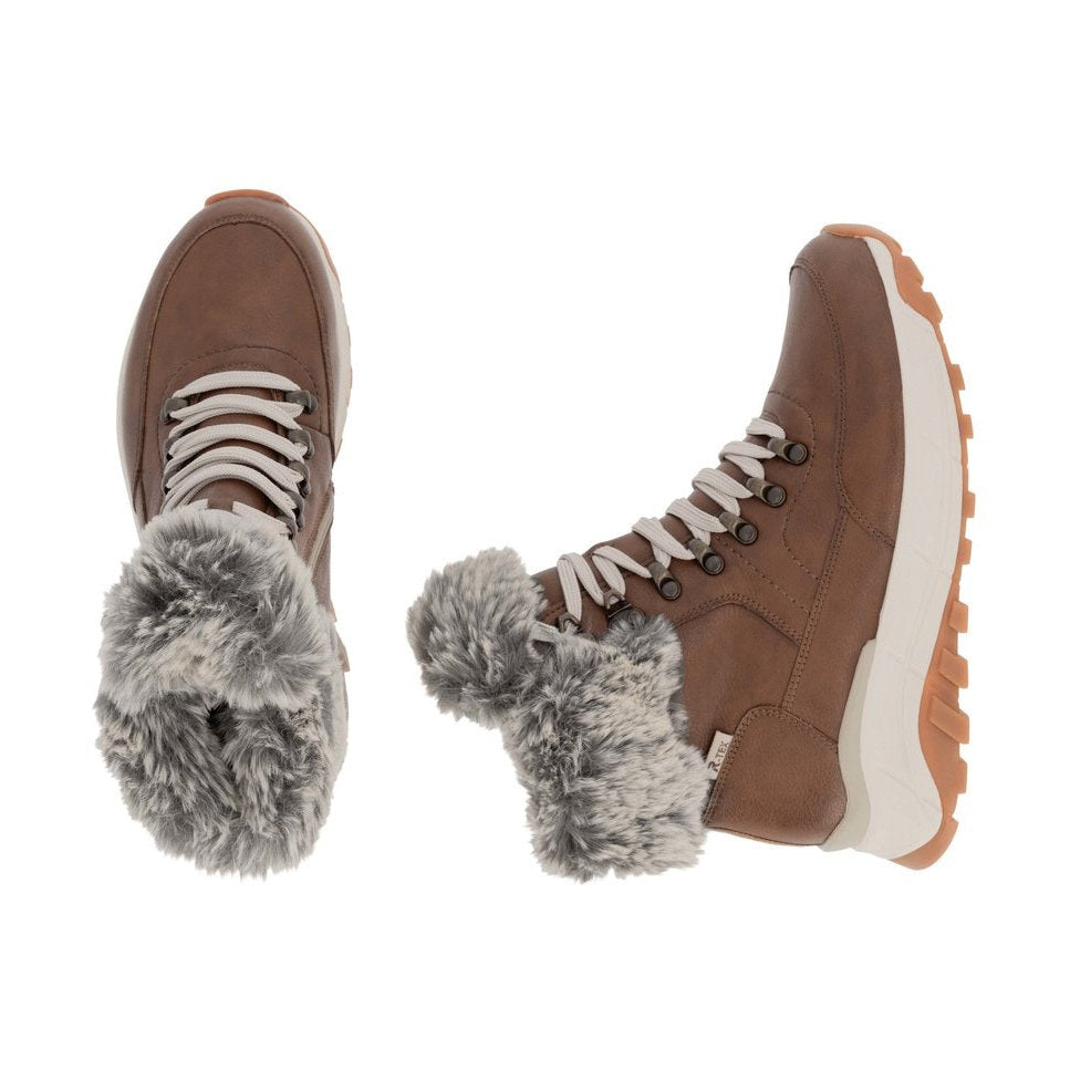 Rieker Evolution W0063 Nut Fur Cuff Trainer style Boot