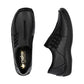Rieker L1777 BLACK Soft Leather Lightweight Slip On Shoe L1777-00