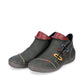 Rieker Ladies Boot 72581 Flat Ankle boot with multi coloured stitching and zip GREEN 72581-54
