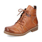 Rieker Ladies Boot 73501 TAN Soft Lace up ankle boot with Zip 73501-24
