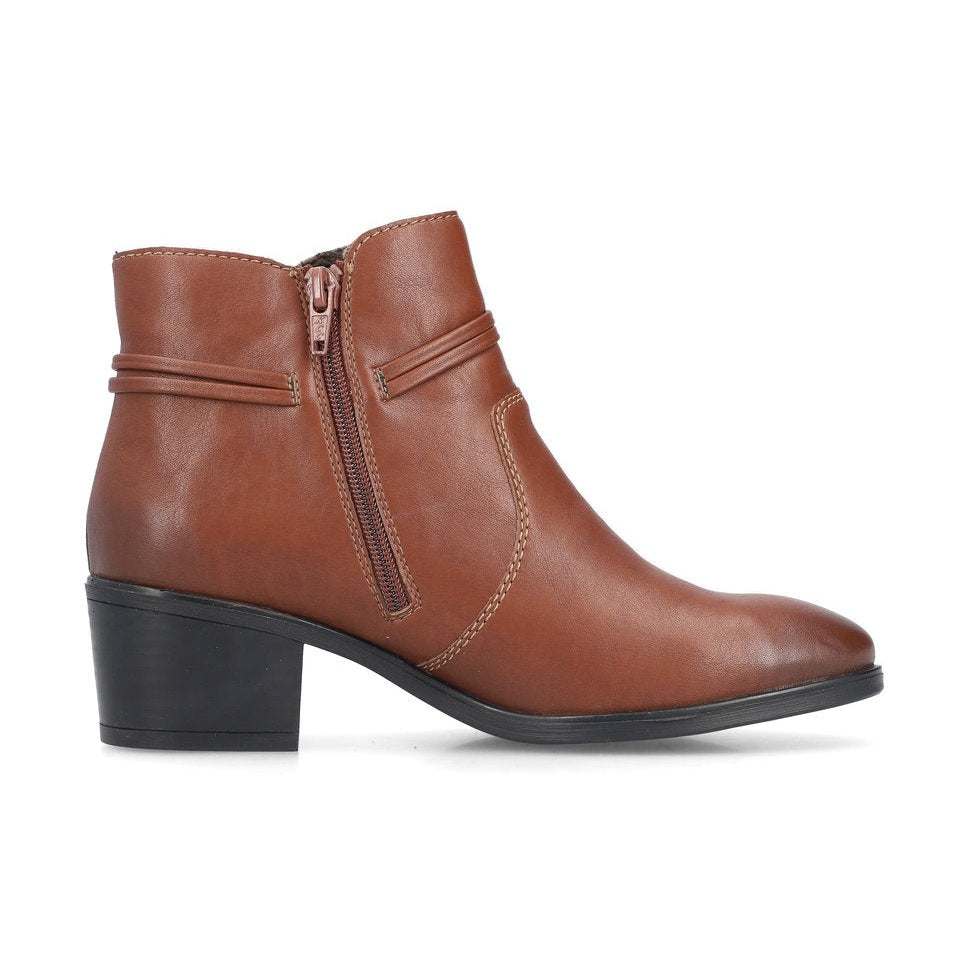 Rieker Ladies Boot 73970 Classic ankle boot with zip NUT 73970-22