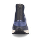 Rieker Ladies Boot N6352 Trainer style front zip Ankle Boot with wedge sole BLUE MULTY N6352-14