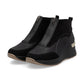 Rieker Ladies Boot N6361 Trainer style front zip Ankle Boot with Black wedge sole BLACK N6361-00