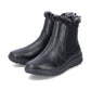 Rieker Ladies Boot Z0061 Flat Ankle boot with fleece lining and zip BLACK Z0061-00