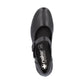 Rieker Ladies Shoe 41756 Low Heeled Court shoe with touch fastening Bar BLACK 41756-00