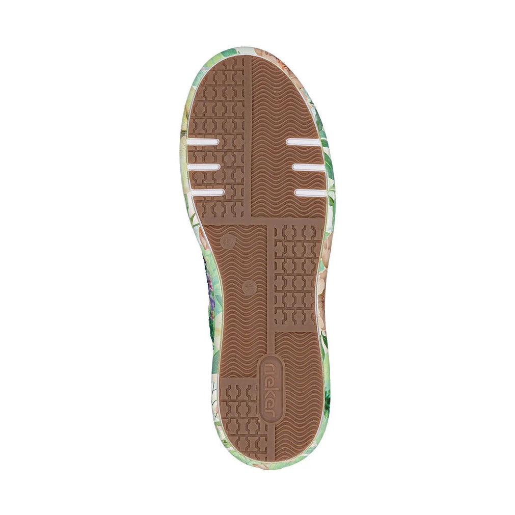 Rieker M7711 MULTI Floral Sneaker with Laces and Zip M7711-90