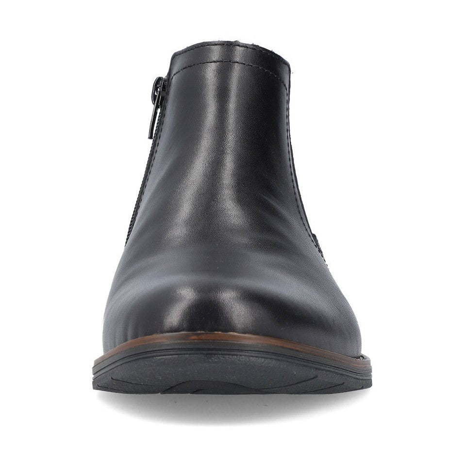 Rieker Men's Ankle boot with zip in leather BLACK 10374-00
