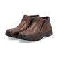 Rieker Men's Extra Wide Ankle Boot with double zips 03352-24 BROWN