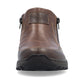 Rieker Men's Extra Wide Ankle Boot with double zips 03352-24 BROWN