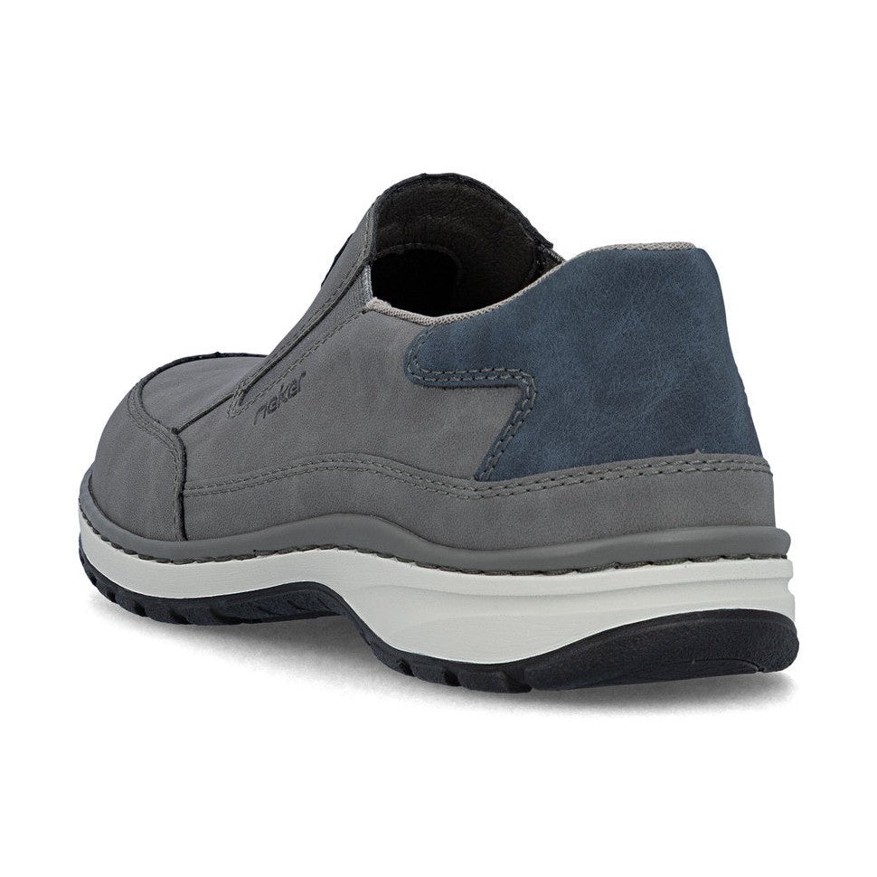 Rieker Men's Extra Wide Casual Slip-on Shoe 03365-42 GREY