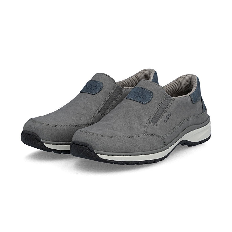 Rieker Men's Extra Wide Casual Slip-on Shoe 03365-42 GREY