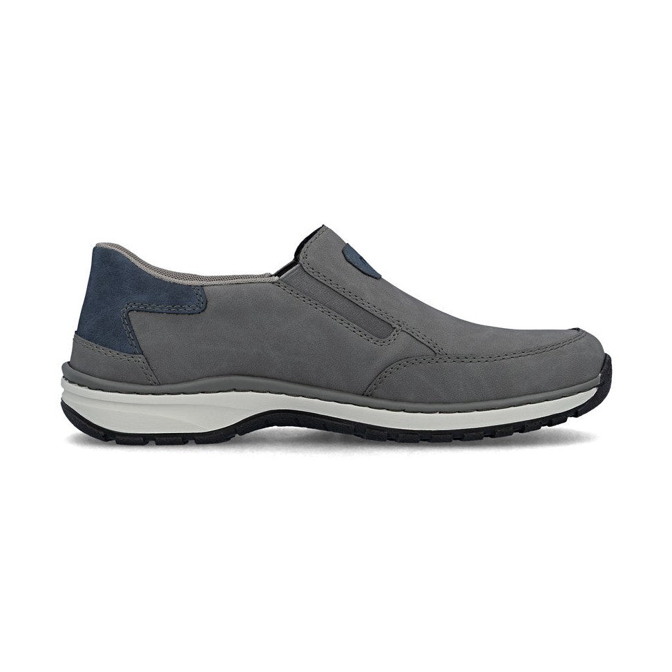 Rieker Men's Extra Wide Casual Slip-on Shoe 03365-42 GREY