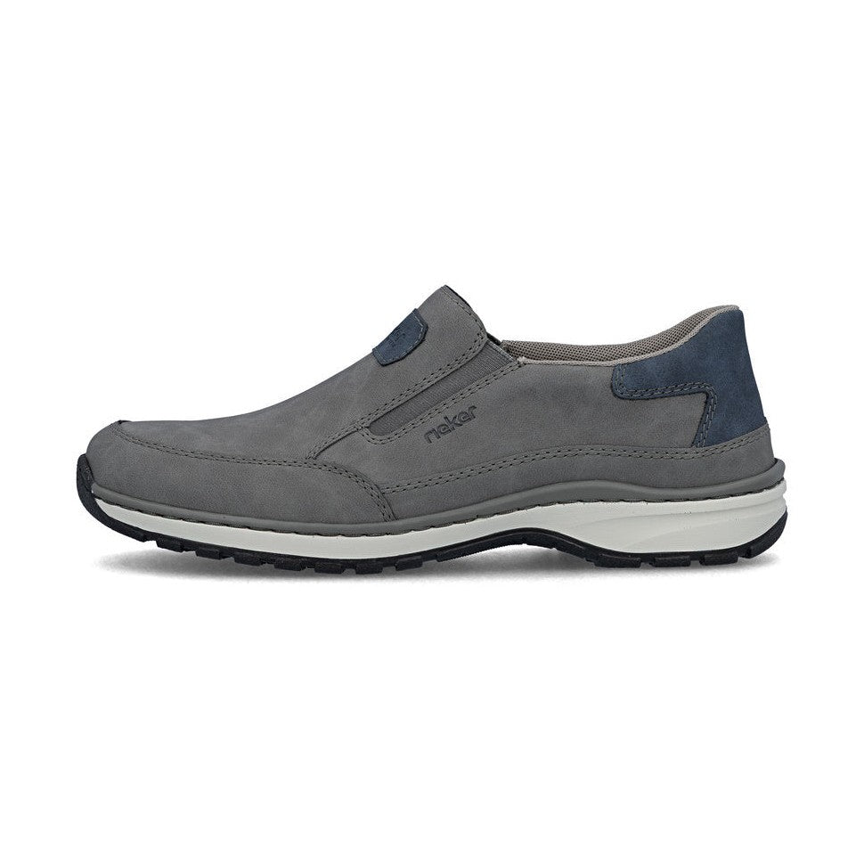 Rieker Men's Extra Wide Casual Slip-on Shoe 03365-42 GREY