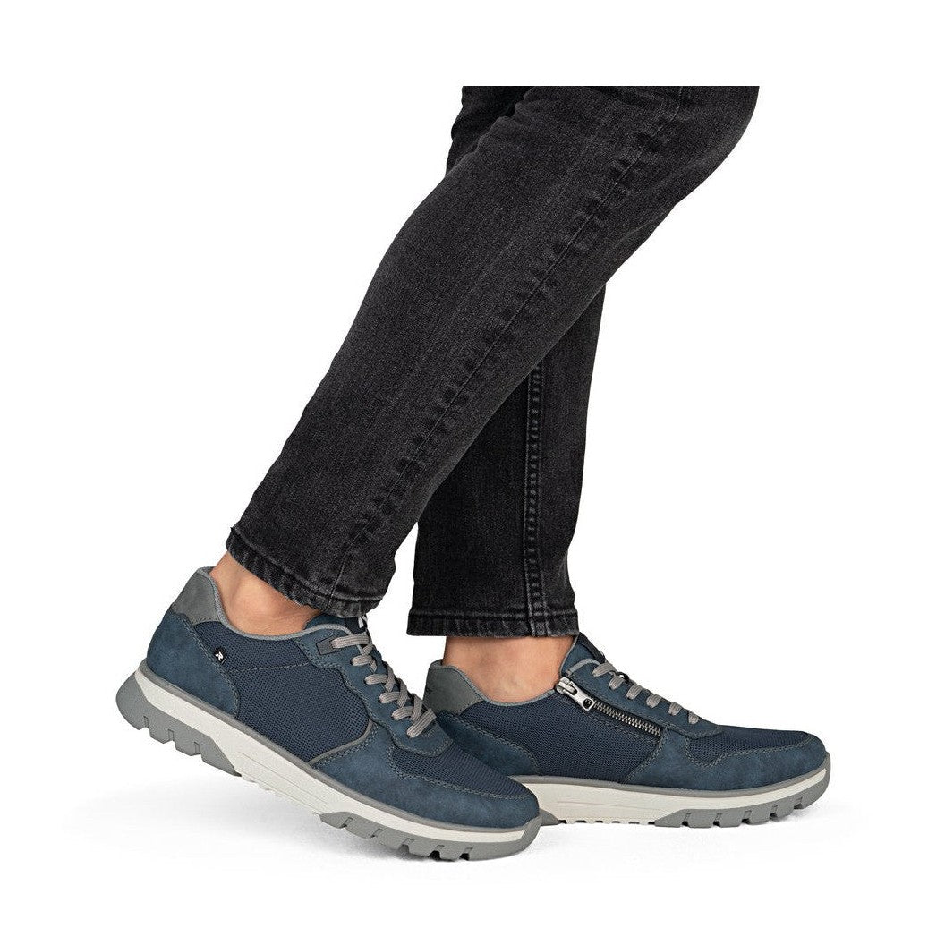Rieker Mens B9302 NAVY Wide Fitting Low Top Trainers B9302-14