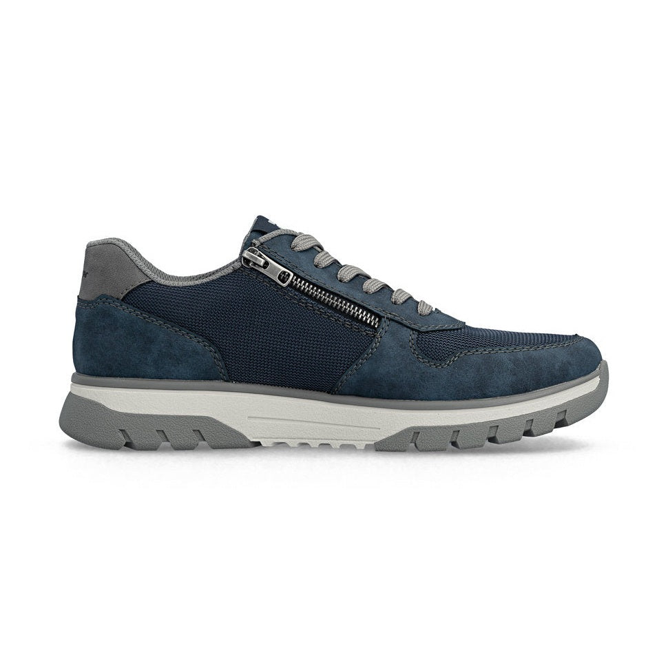 Rieker Mens B9302 NAVY Wide Fitting Low Top Trainers B9302-14