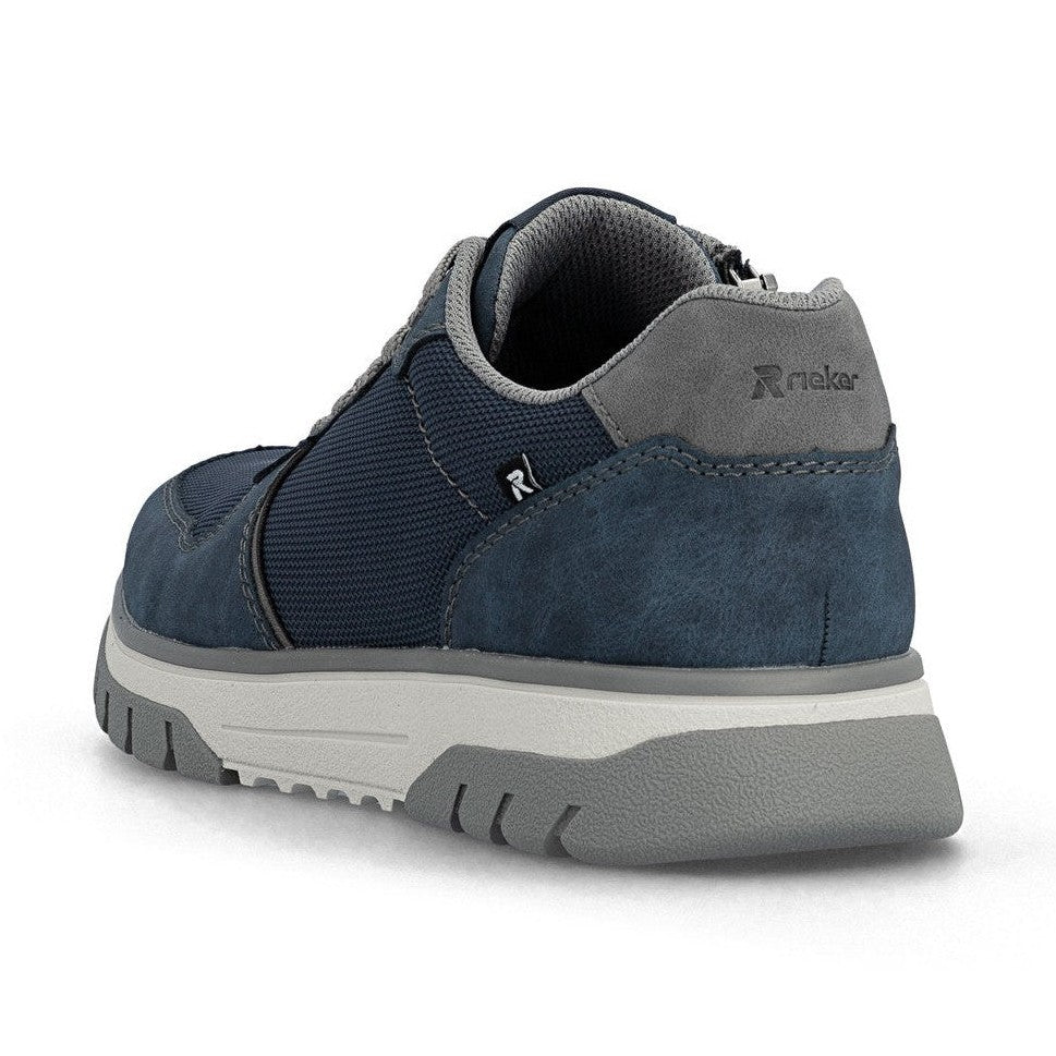 Rieker Mens B9302 NAVY Wide Fitting Low Top Trainers B9302-14