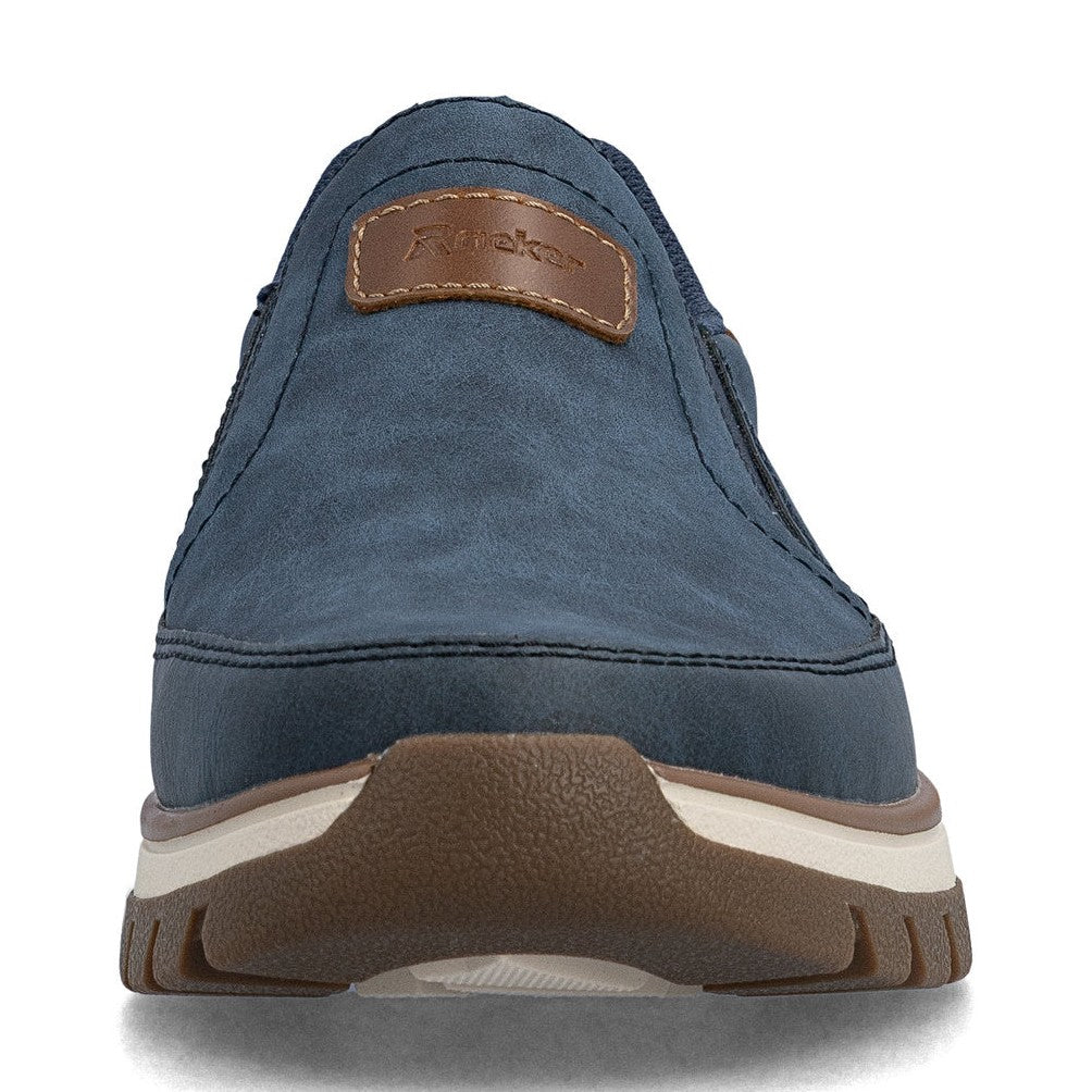 Rieker Mens Slip On Casual Shoe B9350-15 BLUE