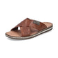 Rieker Mens Slip On Leather Mule Sandal BROWN 21082-24