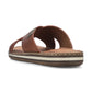 Rieker Mens Slip On Leather Mule Sandal BROWN 21082-24