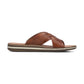 Rieker Mens Slip On Leather Mule Sandal BROWN 21082-24