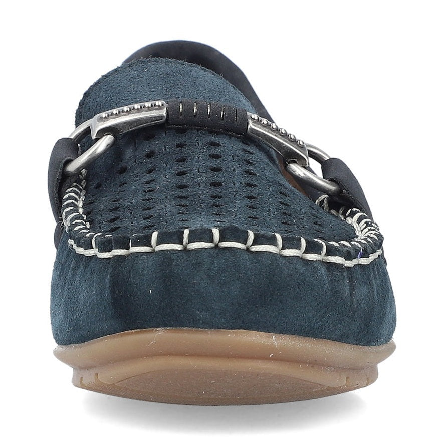Rieker Moccasin Loafer Shoe 40253-14 Slip on in Navy