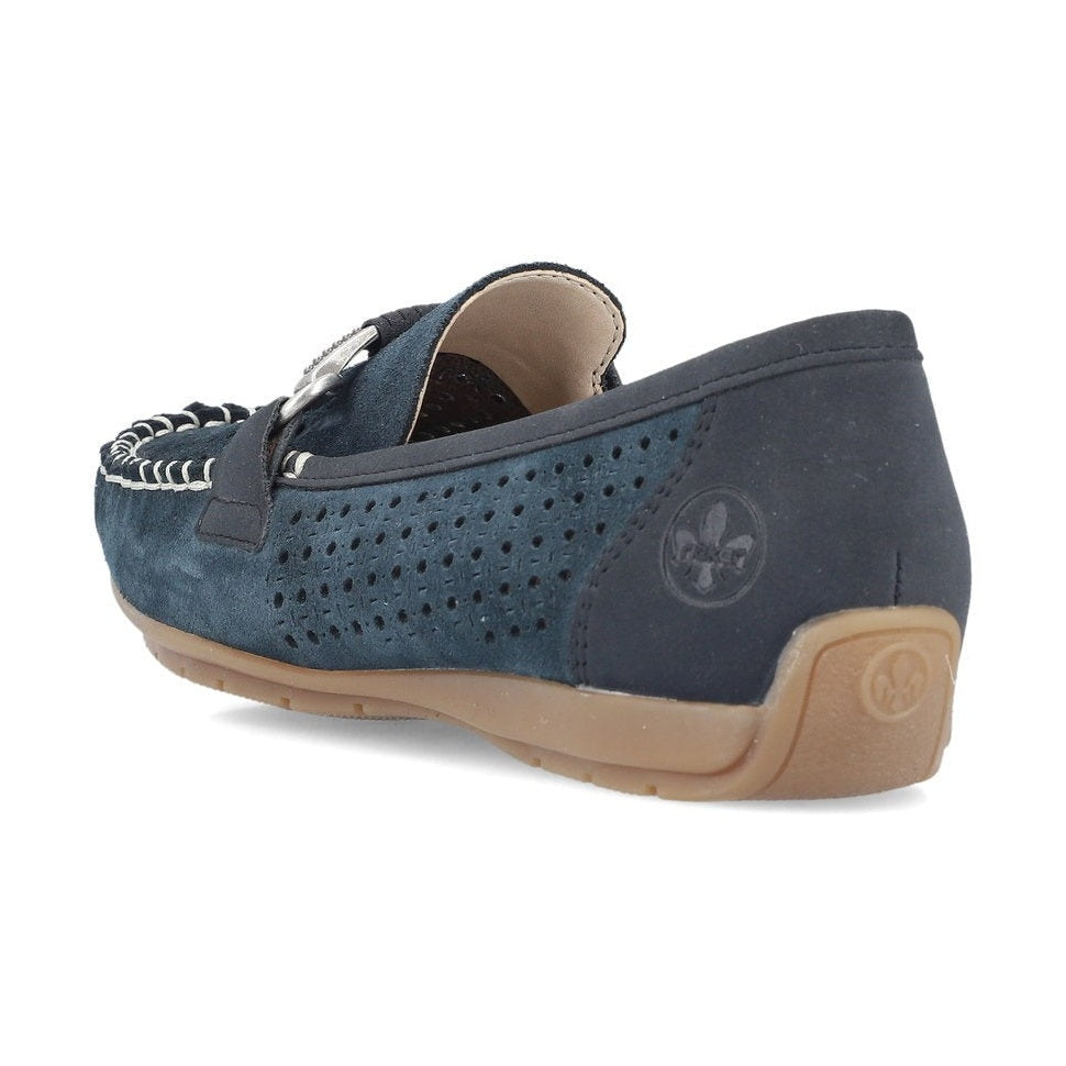 Rieker Moccasin Loafer Shoe 40253-14 Slip on in Navy