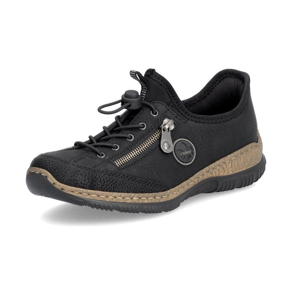 Rieker N3267 BLACK Slip On Shoes N3267-01