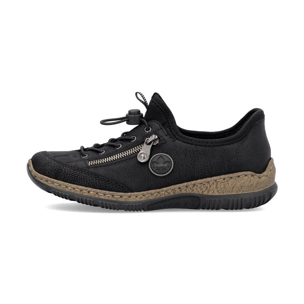 Rieker N3267 BLACK Slip On Shoes N3267-01