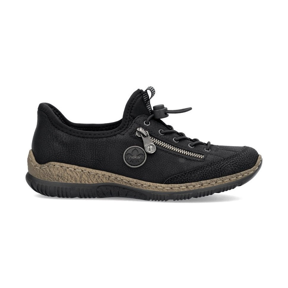 Rieker N3267 BLACK Slip On Shoes N3267-01
