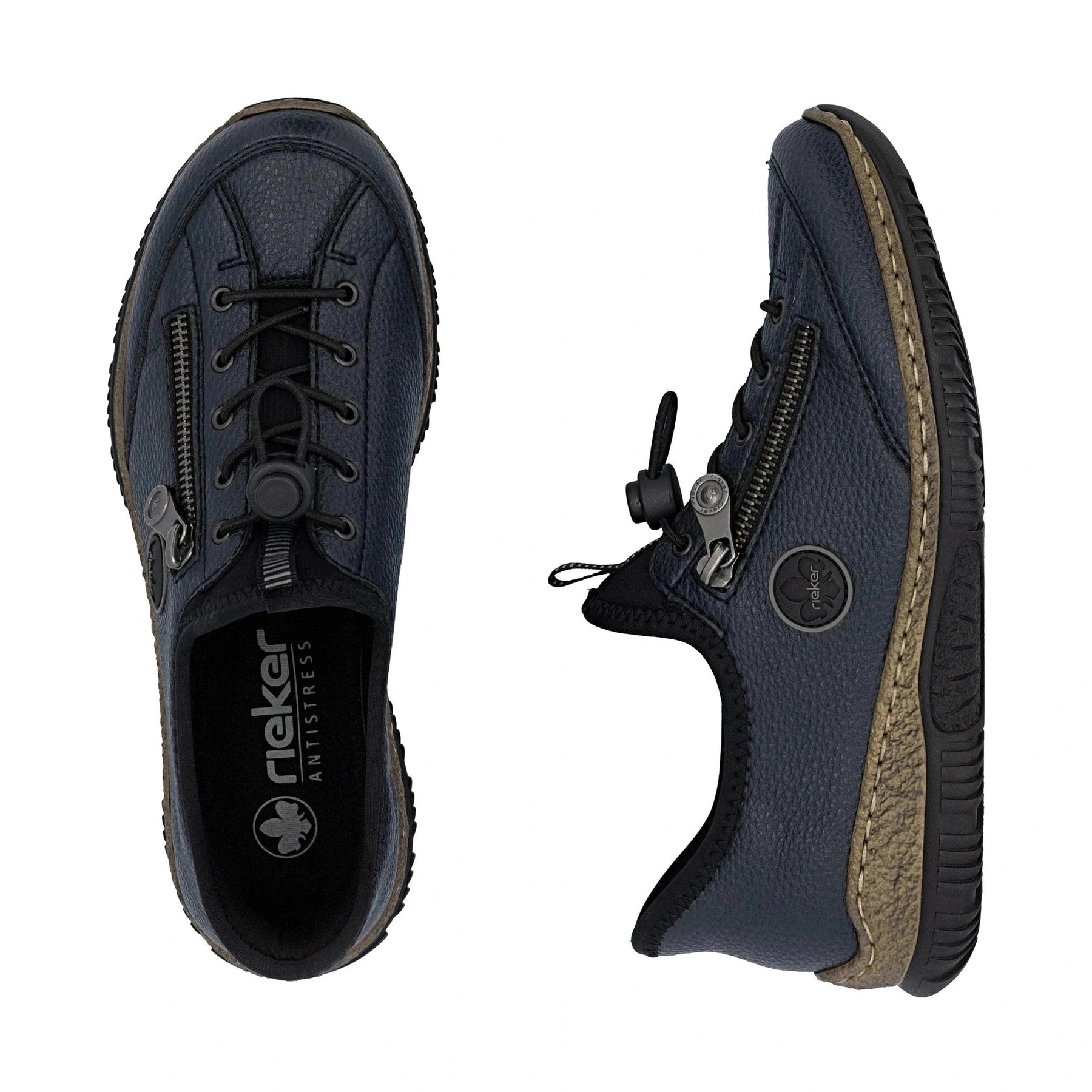 Rieker N3267 DARK NAVY Slip On and Go Casual Shoe N3267-15