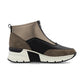 Rieker N6352 BROWN Wedge Zip Trainer Style Ankle Boot N6352-25
