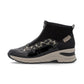 Rieker N9362 BLACK / Leopard Print Trainer Style Boot N9362-00
