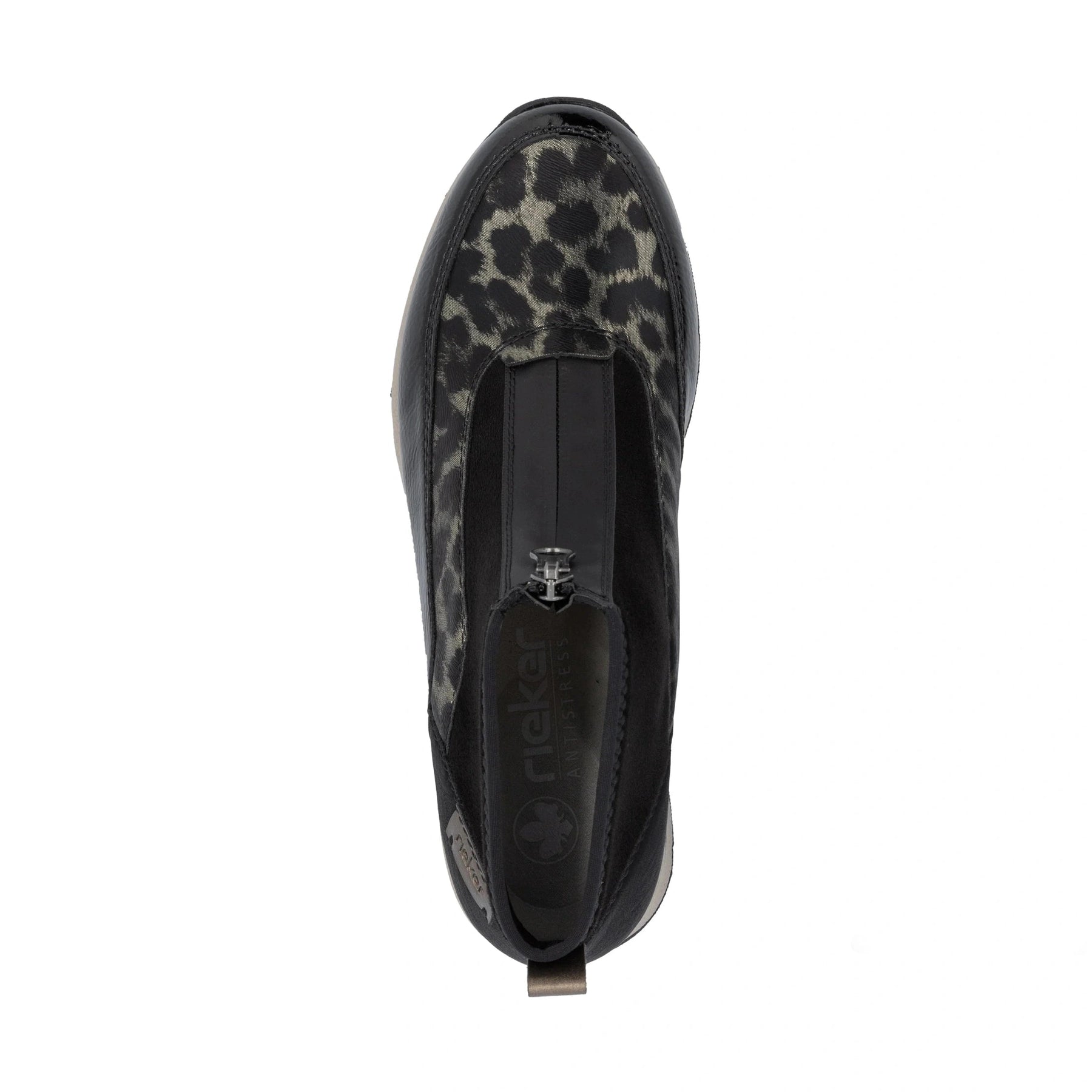 Rieker N9362 BLACK / Leopard Print Trainer Style Boot N9362-00