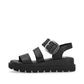 Rieker R-Evolution Chunky Wedge Sandal W1650-00 BLACK