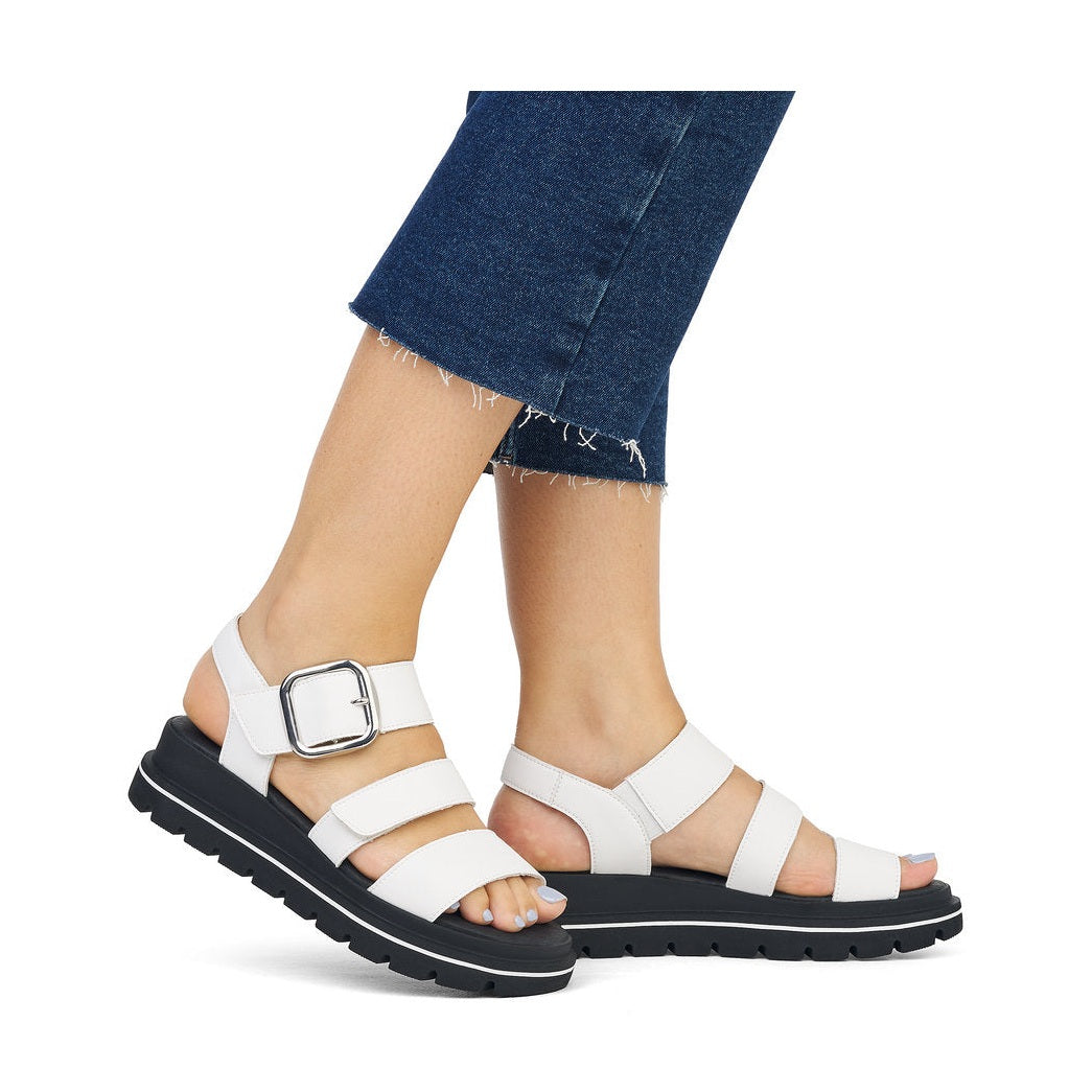 Rieker R-Evolution Chunky Wedge Sandal W1650-80 WHITE