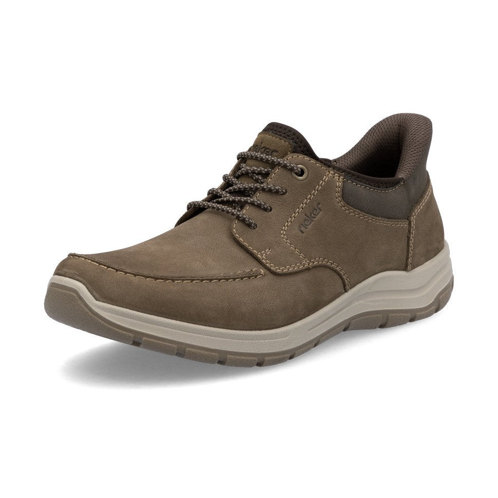 Rieker Ready2Go Men Shoe 03656-24 BROWN Extra wide slip-on with Elasticated Lace